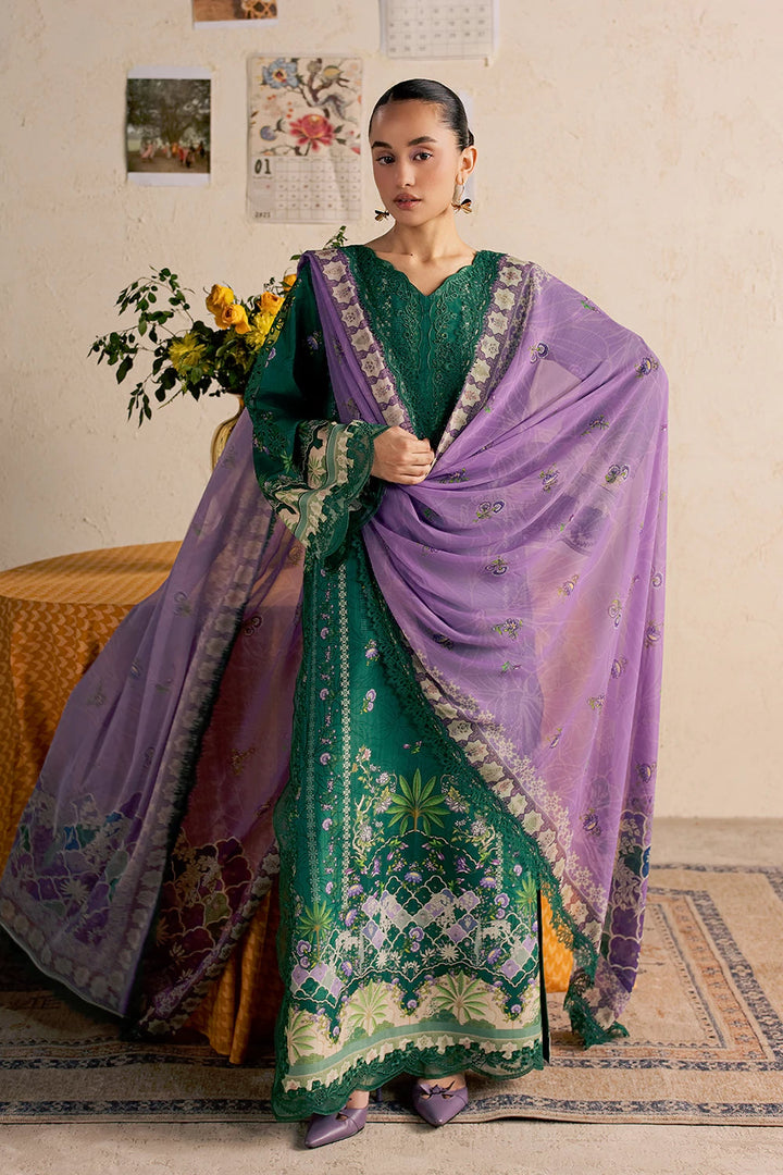 Dobby Lawn Green Stitched Suit - Vanya
