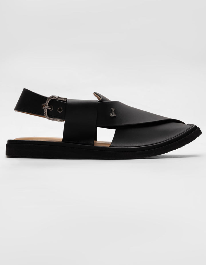 Plain Matt Black Footwear - J. Junaid Jamshed