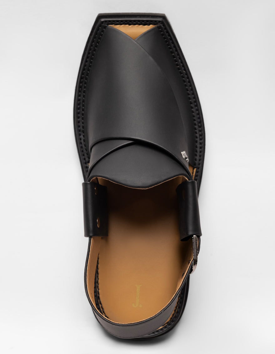 Plain Matt Black Footwear - J. Junaid Jamshed