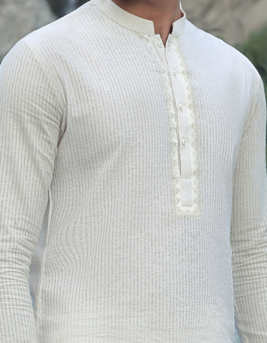 Blended Light Grey Shalwar Kameez - J. Junaid Jamshed