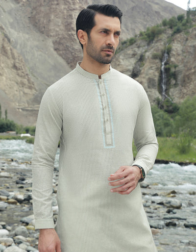 Cotton Light Blue Shalwar Kameez - J. Junaid Jamshed