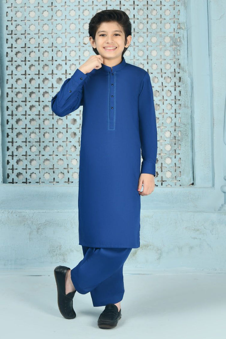 Blended Blue Shalwar Kameez - J. Junaid Jamshed
