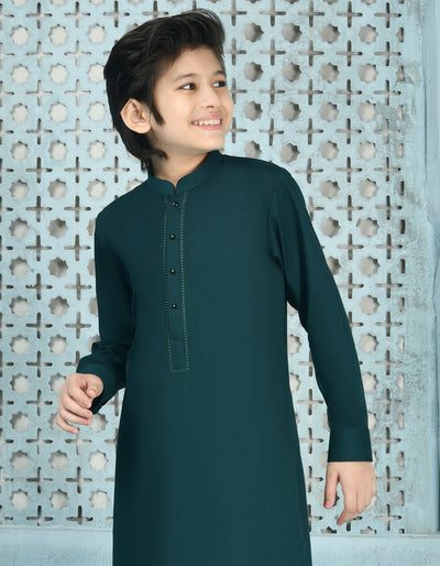 Blended Green Kameez Shalwar - J. Junaid Jamshed