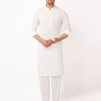 Blended White Shalwar Kameez - J. Junaid Jamshed
