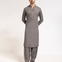 Blended Grey Shalwar Kameez - J. Junaid Jamshed