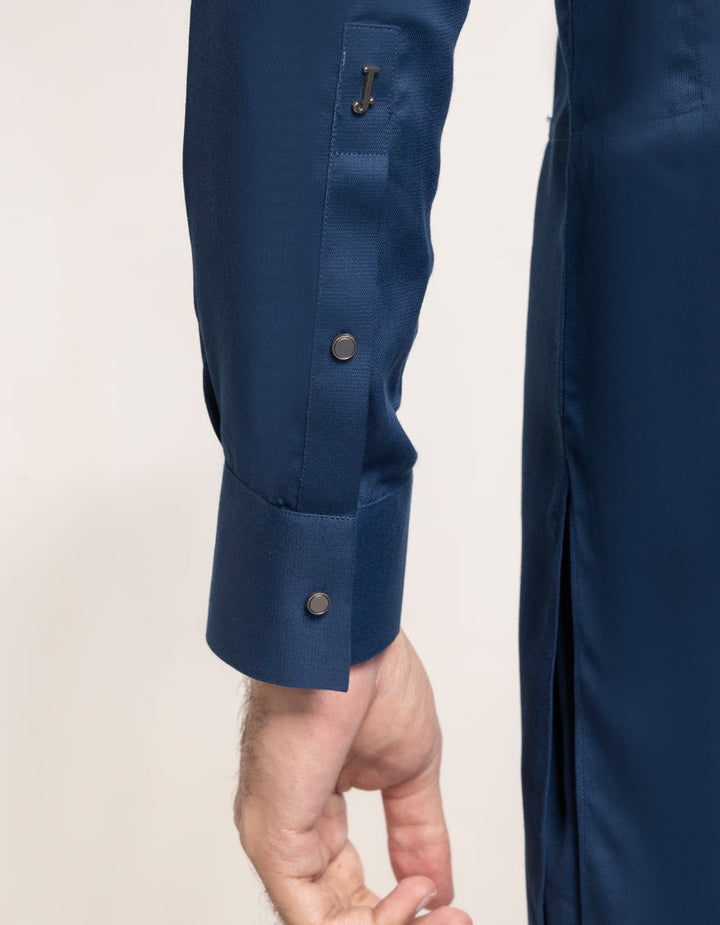 Blended Dark Blue Shalwar Kameez - J. Junaid Jamshed