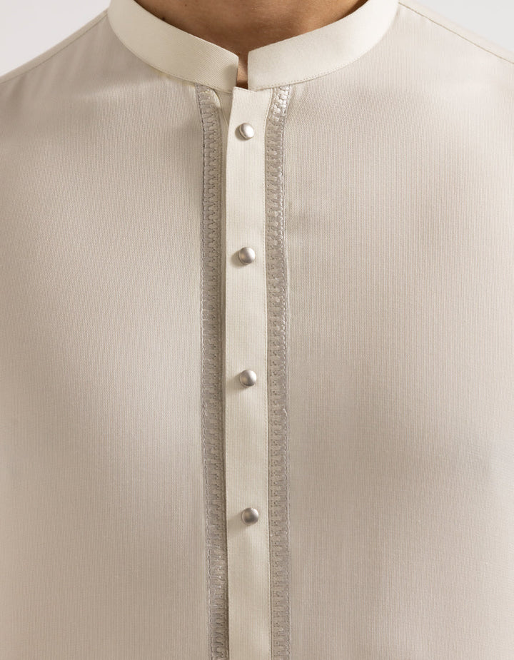 Blended Apple White Shalwar Kameez - J. Junaid Jamshed