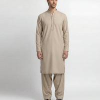 Blended Cream Shalwar Kameez - J. Junaid Jamshed