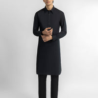 Blended Black Kurta Trouser - J. Junaid Jamshed
