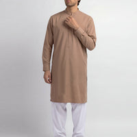 Polyester Brown Kurta - J. Junaid Jamshed