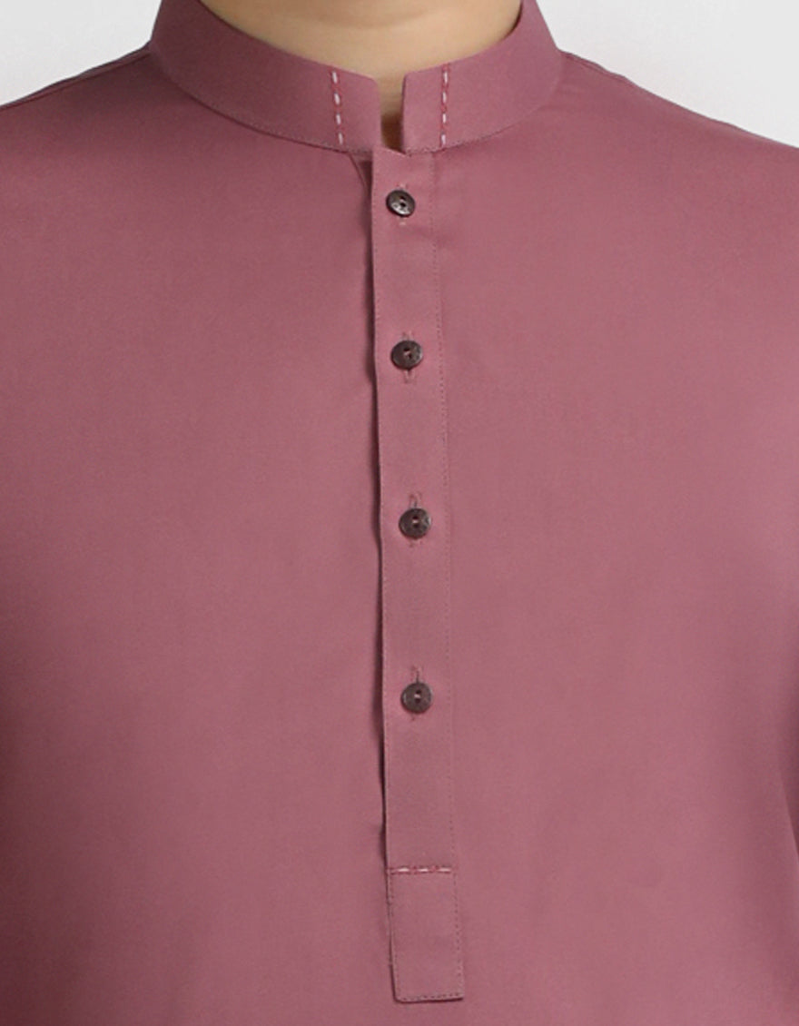 Blended Tea Pink Kurta - J. Junaid Jamshed