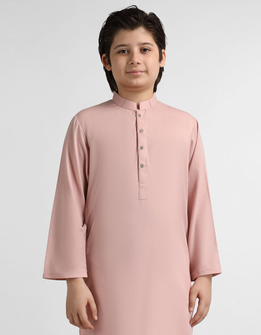 Polyester Pink Kurta - J. Junaid Jamshed