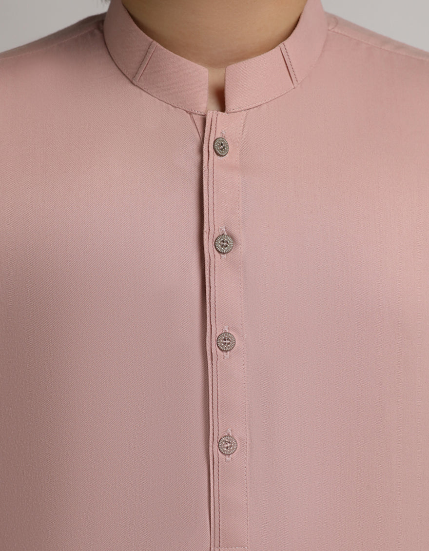 Polyester Pink Kurta - J. Junaid Jamshed