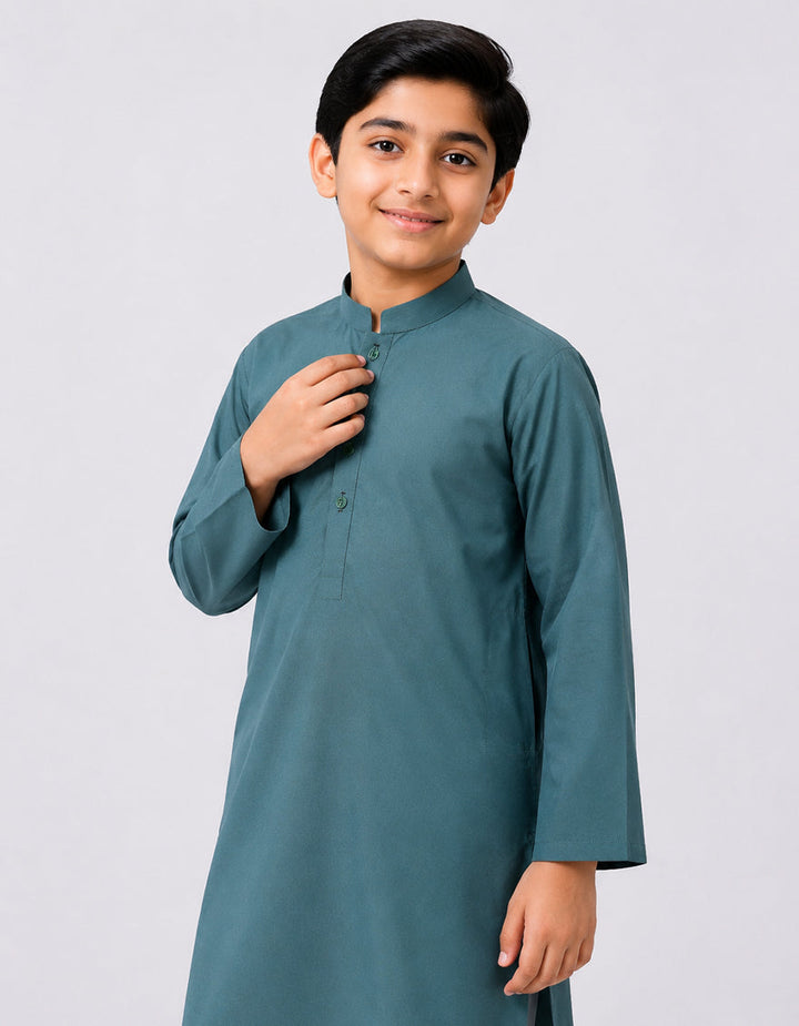 Blended Green Kurta - J. Junaid Jamshed