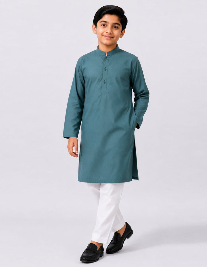 Blended Green Kurta - J. Junaid Jamshed