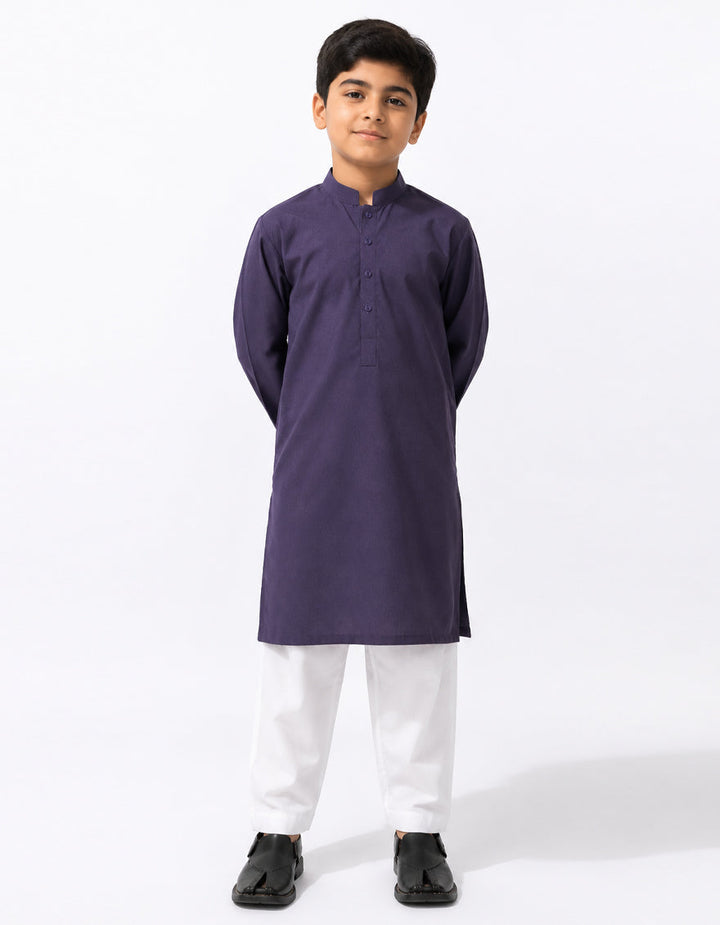 Blended Purple Kurta - J. Junaid Jamshed
