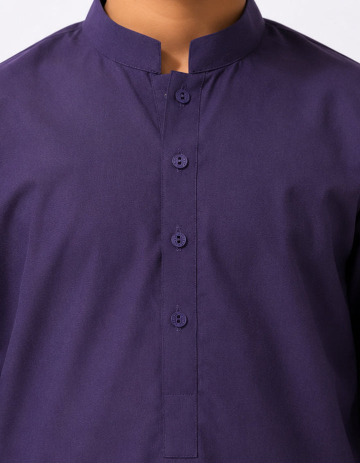 Blended Purple Kurta - J. Junaid Jamshed