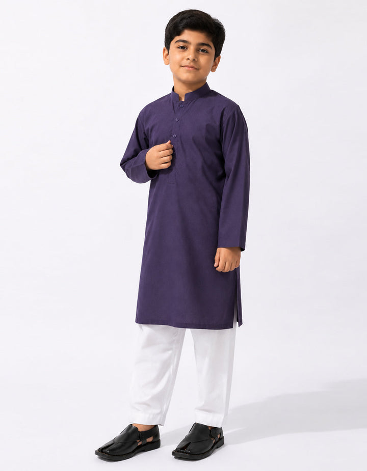 Blended Purple Kurta - J. Junaid Jamshed