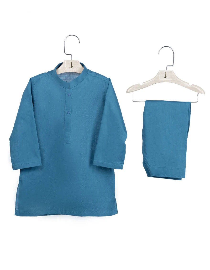 Cotton Blue Shalwar Kameez - J. Junaid Jamshed