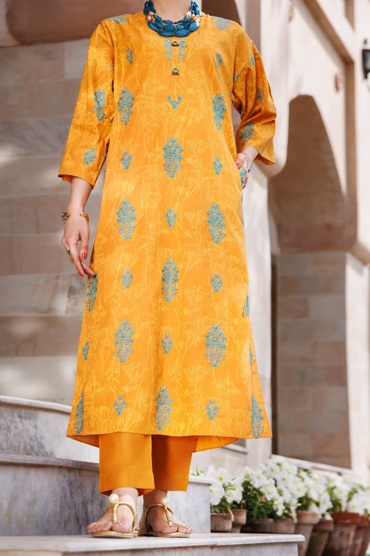 Lawn Mustard Kurti - Almirah