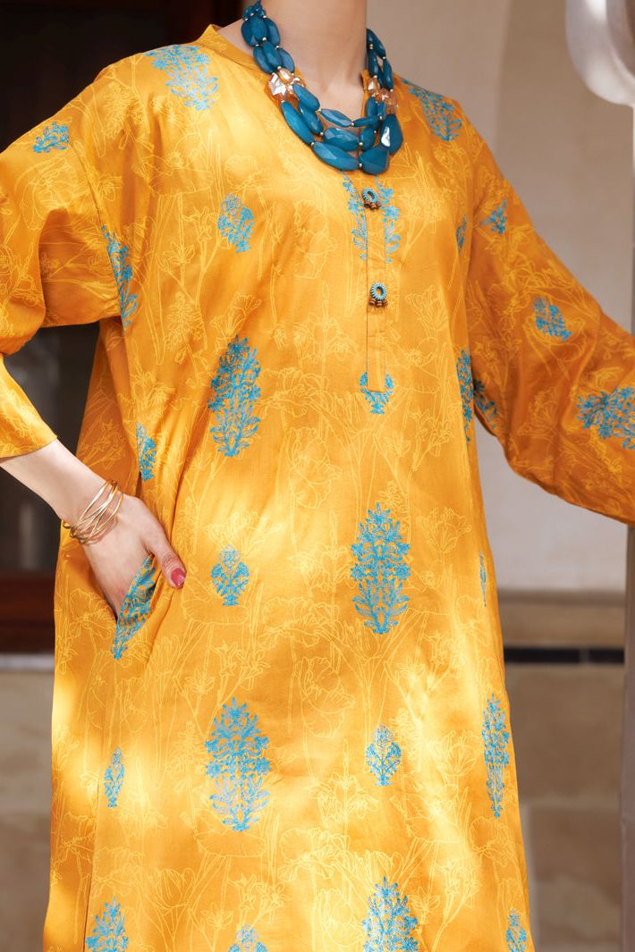 Lawn Mustard Kurti - Almirah