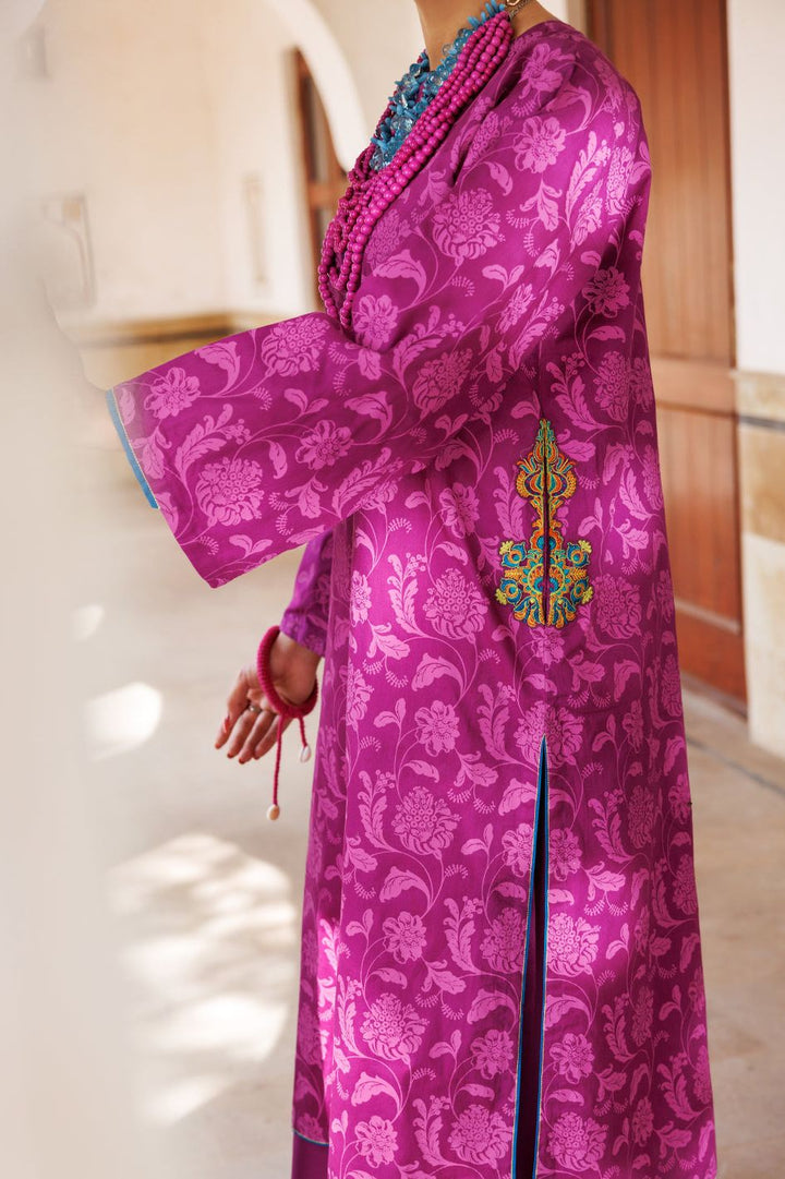 Cambric Purple Kurti - Almirah