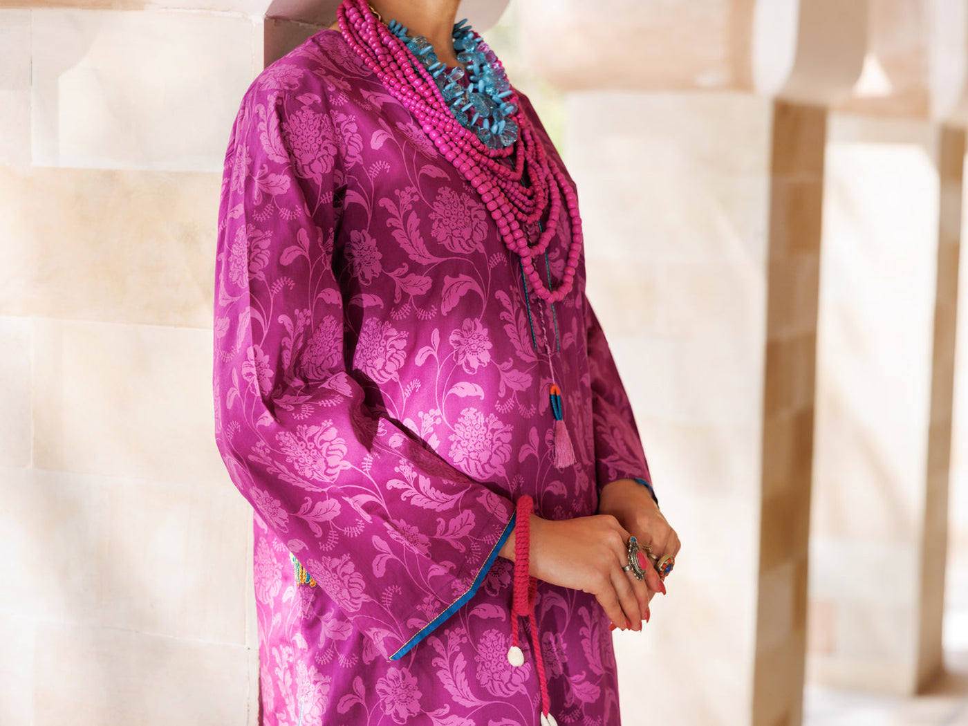 Cambric Purple Kurti - Almirah