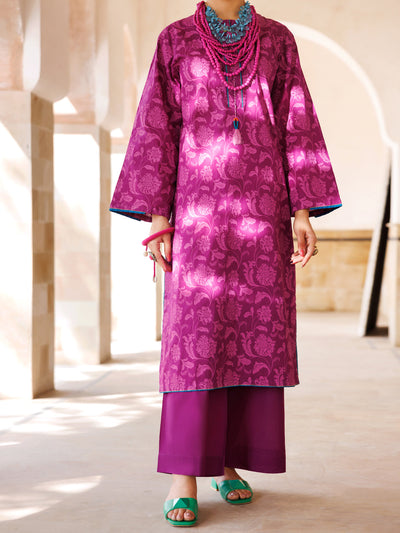 Cambric Purple Kurti - Almirah