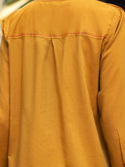 Yarn Dyed Mustard Stitched Suit - Almirah