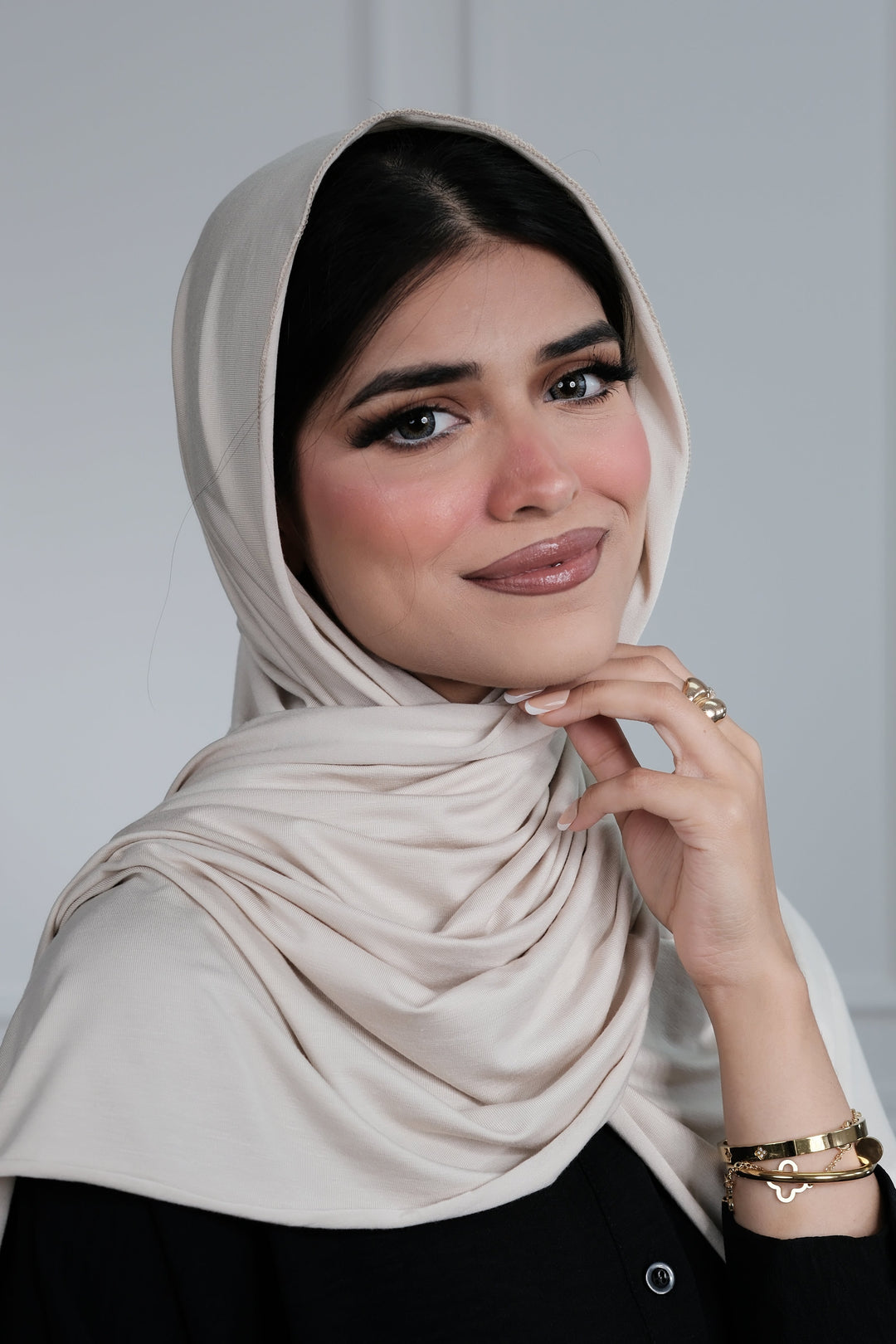Beige Jersey Hijab