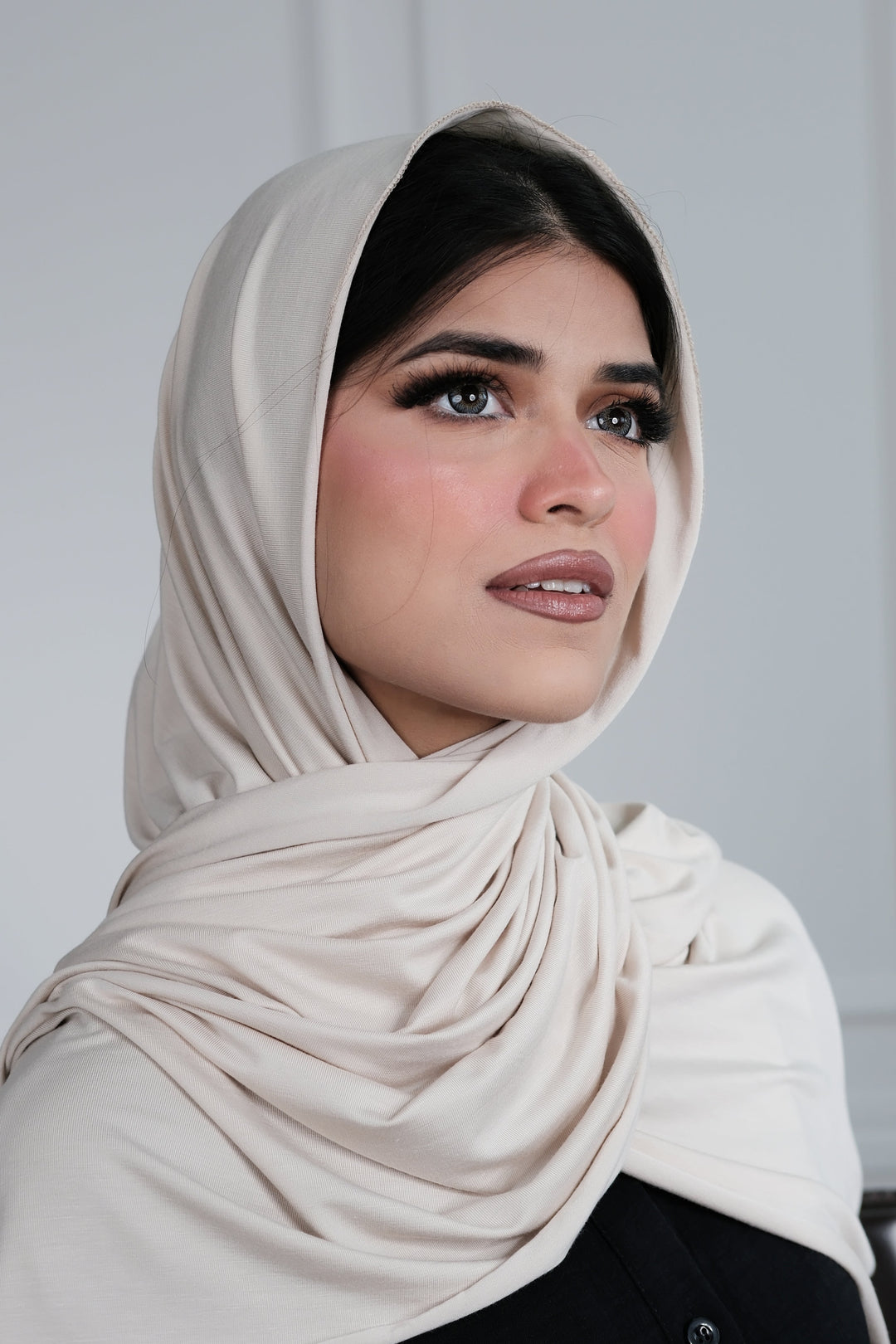 Beige Jersey Hijab