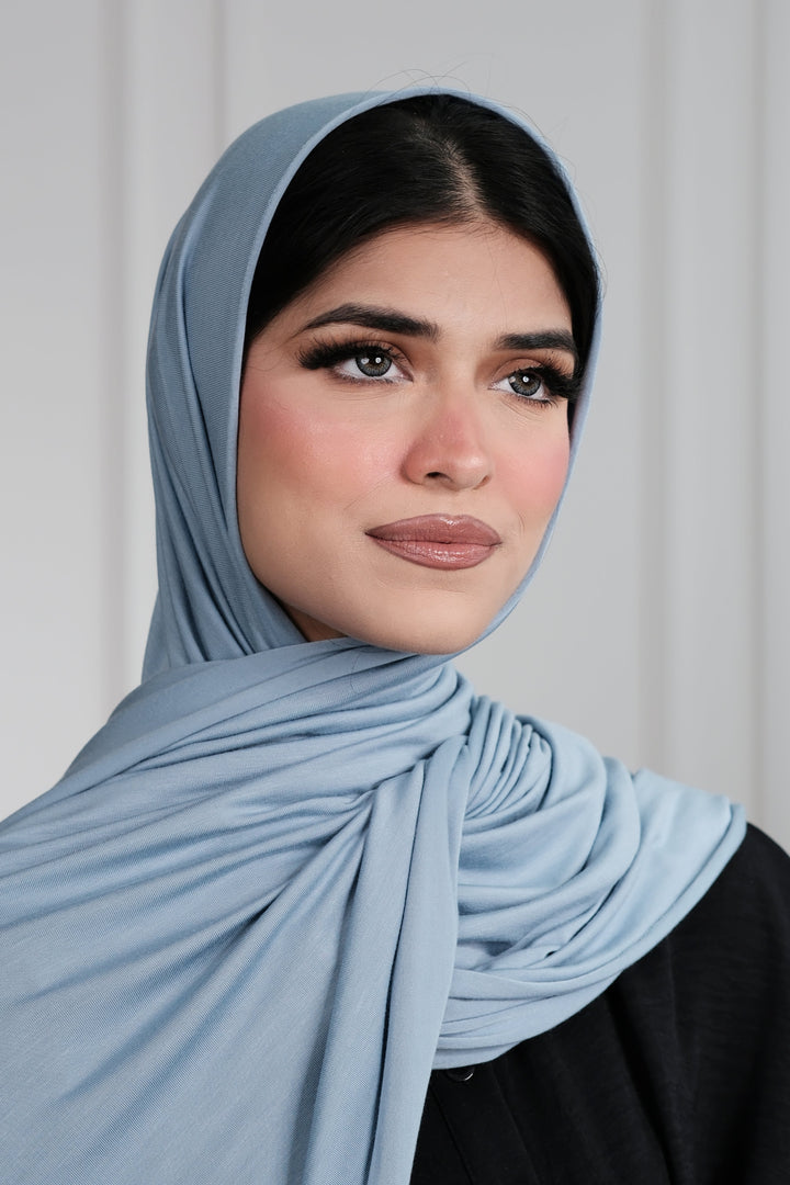Sky Blue Jersey Hijab