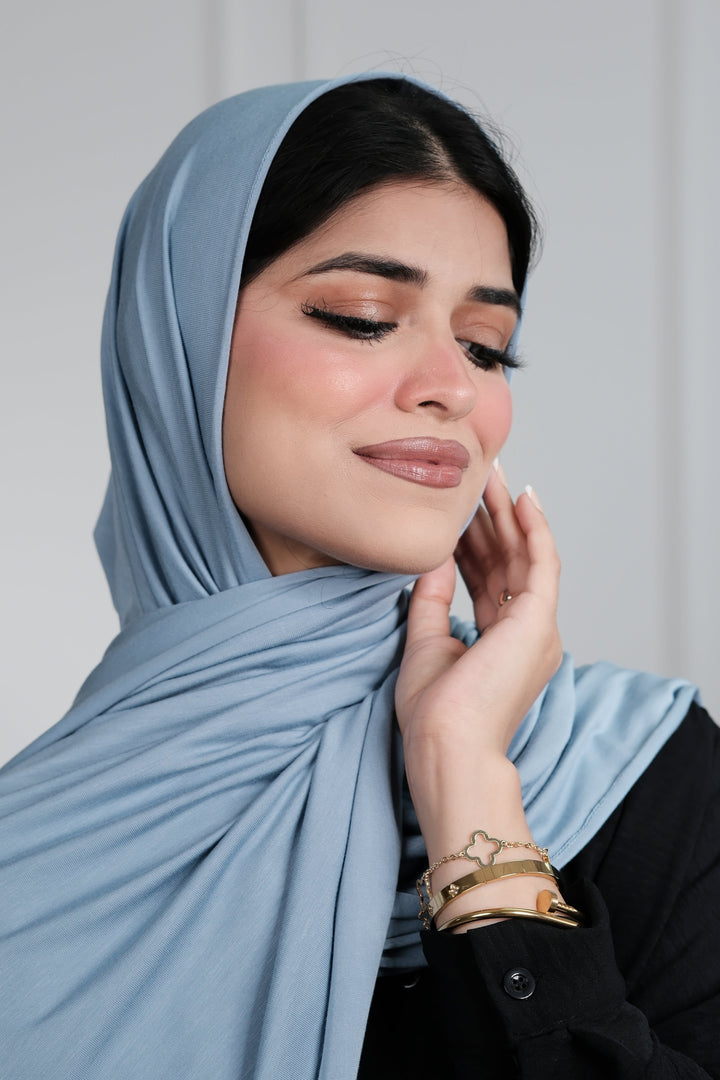Sky Blue Jersey Hijab