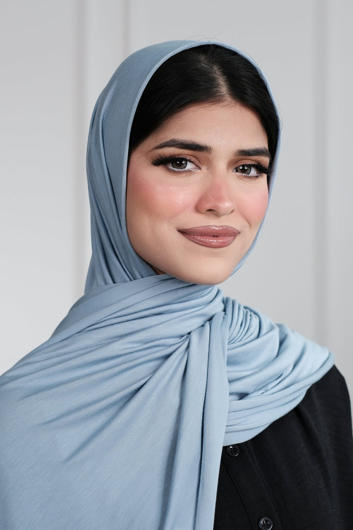 Sky Blue Jersey Hijab