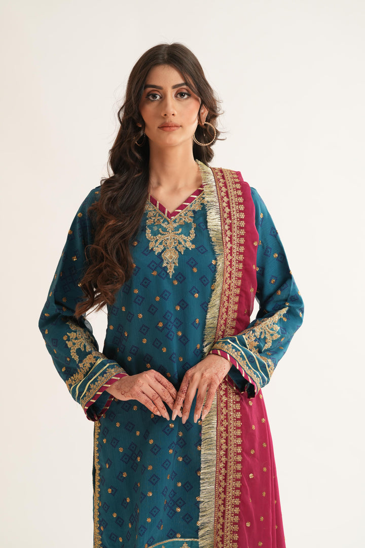 Elaira - Alizeh Fleur Chiffon Stitched