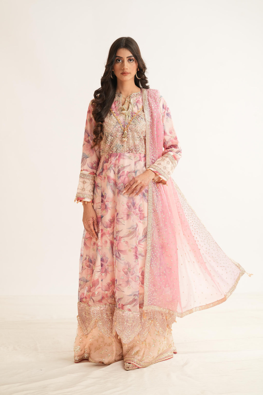 Dina - Alizeh Fleur Chiffon Stitched