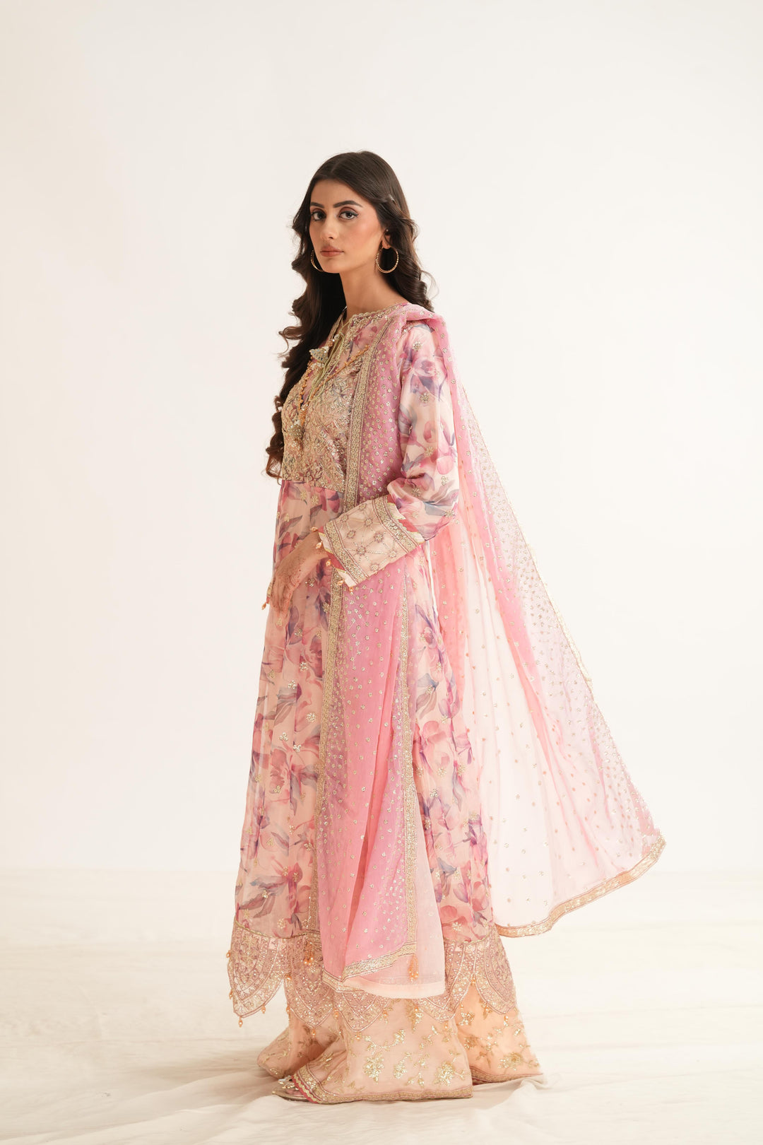 Dina - Alizeh Fleur Chiffon Stitched