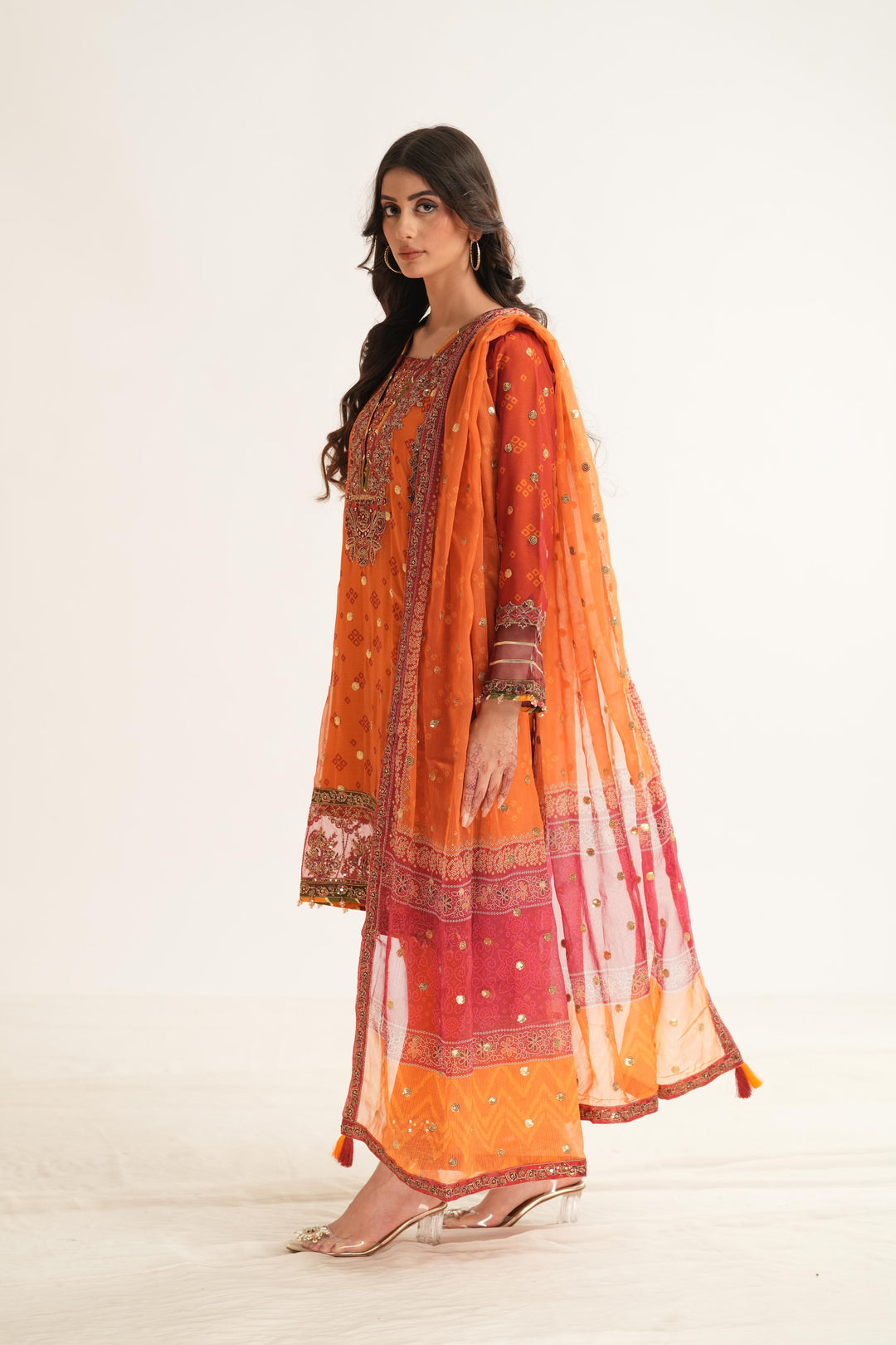 Zyne - Alizeh Fleur Chiffon Stitched