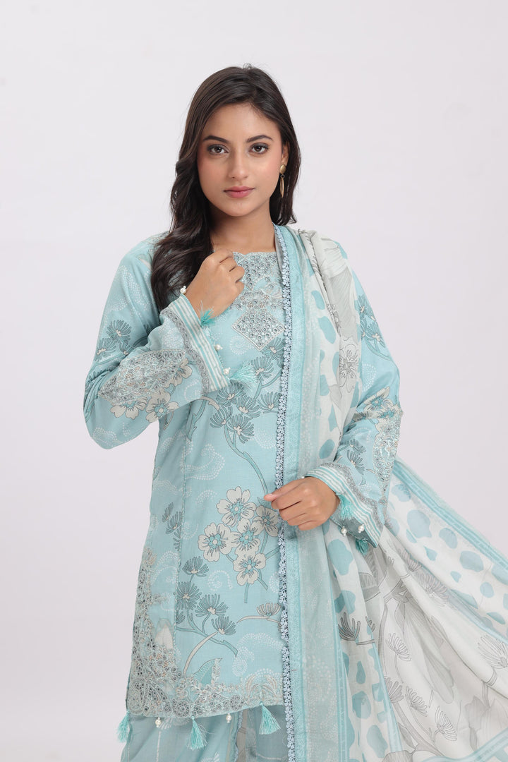 Fawn - Alizeh Levana Embroidered Stitched