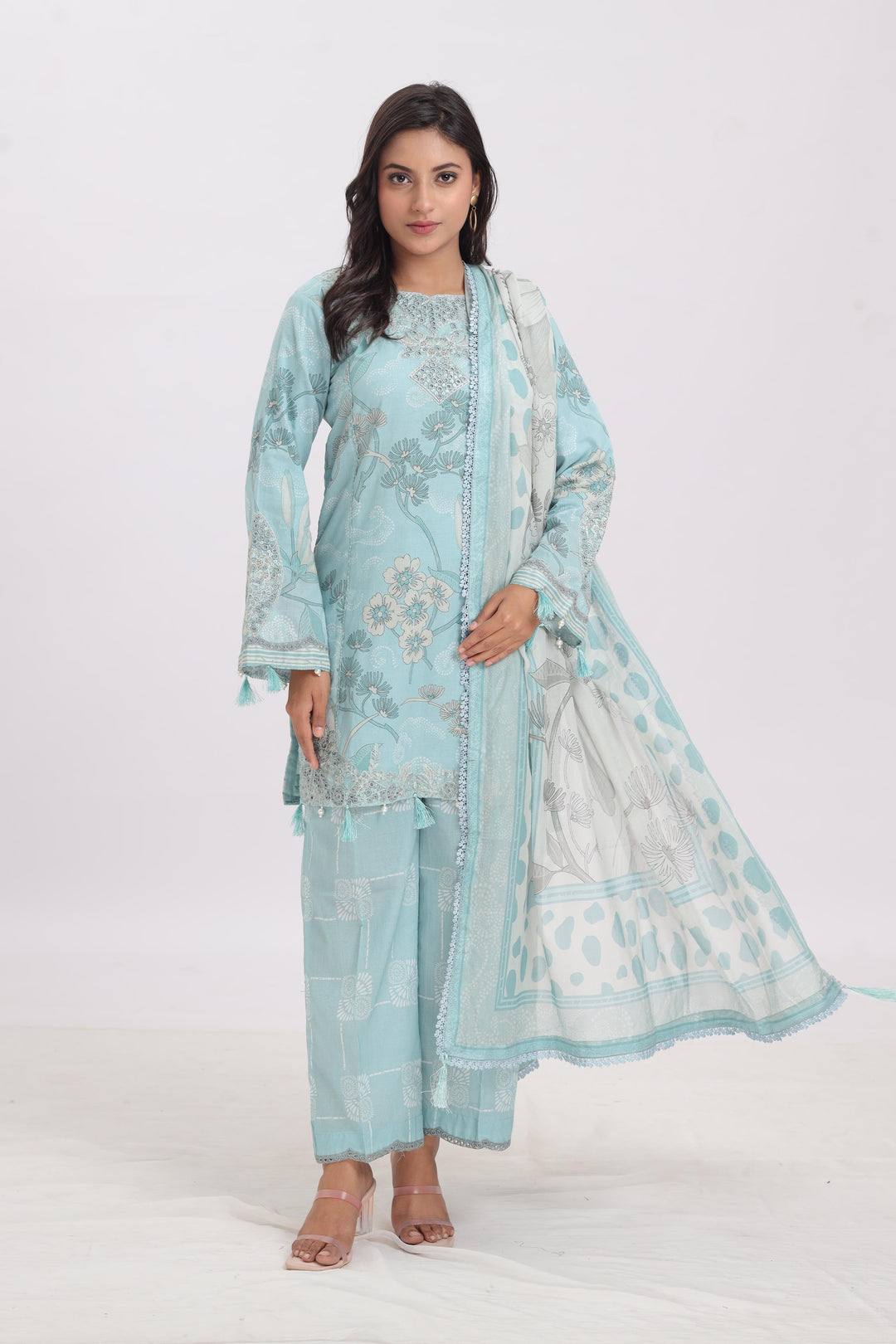 Fawn - Alizeh Levana Embroidered Stitched
