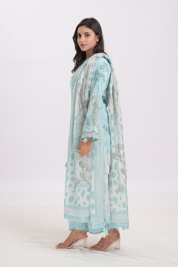 Fawn - Alizeh Levana Embroidered Stitched