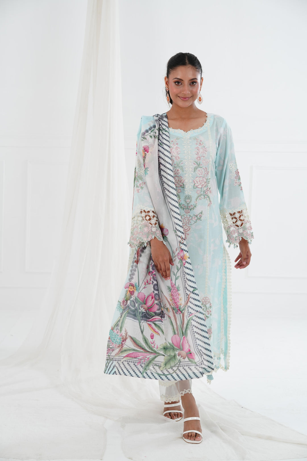 Mirega - Alizeh Embroidered Printed Lawn Stitched