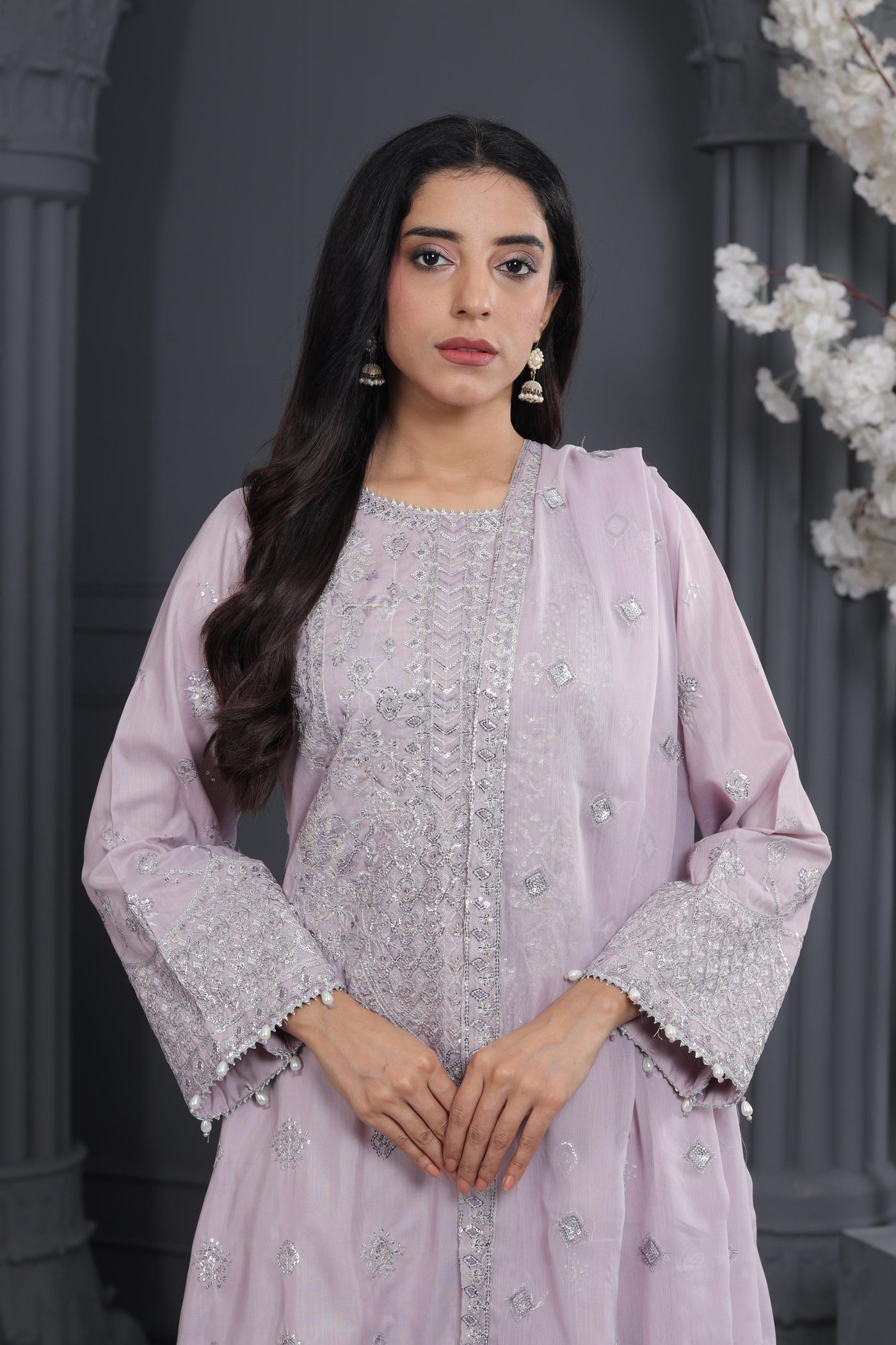 Berry - Alizeh Luxe - Luxury Raw Silk Stitched