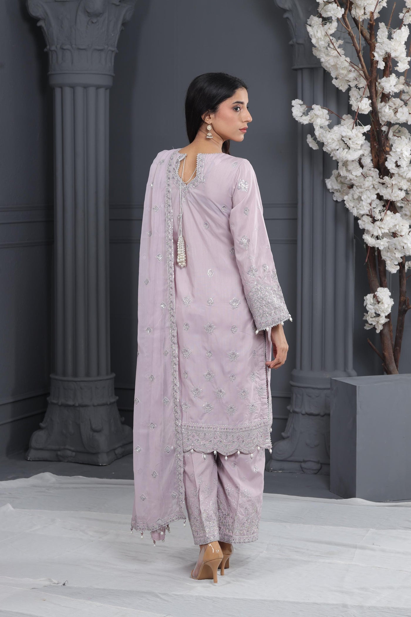 Berry - Alizeh Luxe - Luxury Raw Silk Stitched