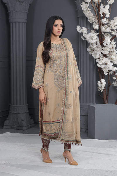 Oak - Alizeh Luxe - Luxury Raw Silk Stitched