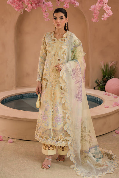 Sweet Saffron - Afrozeh Garden Embroidered Stitched