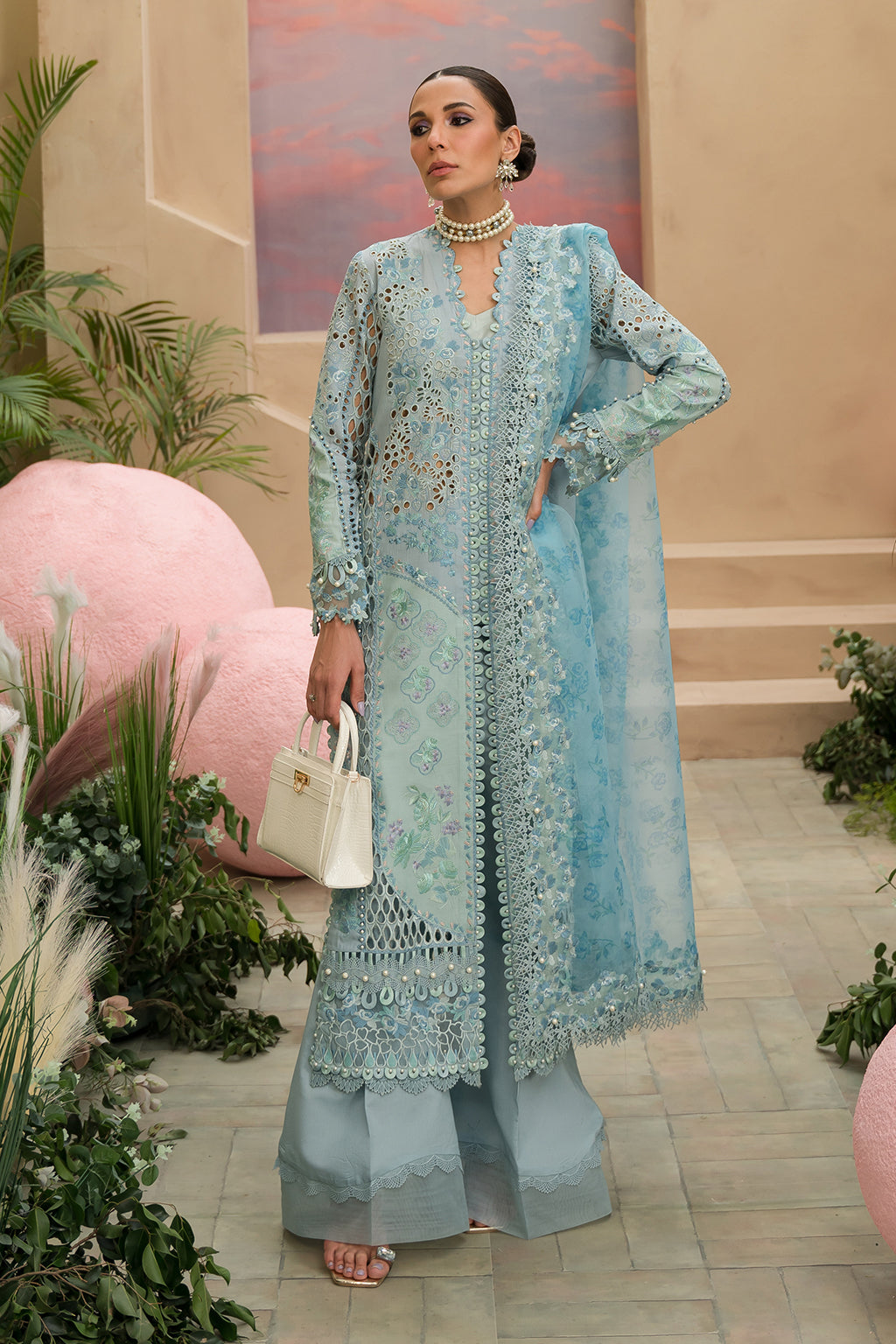 Serene Sapphire - Afrozeh The Painted Garden Collection