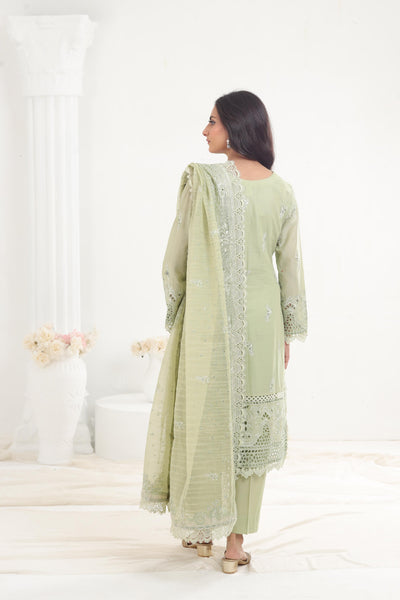 Celadon - Afrozeh Chikankari Lawn Stitched