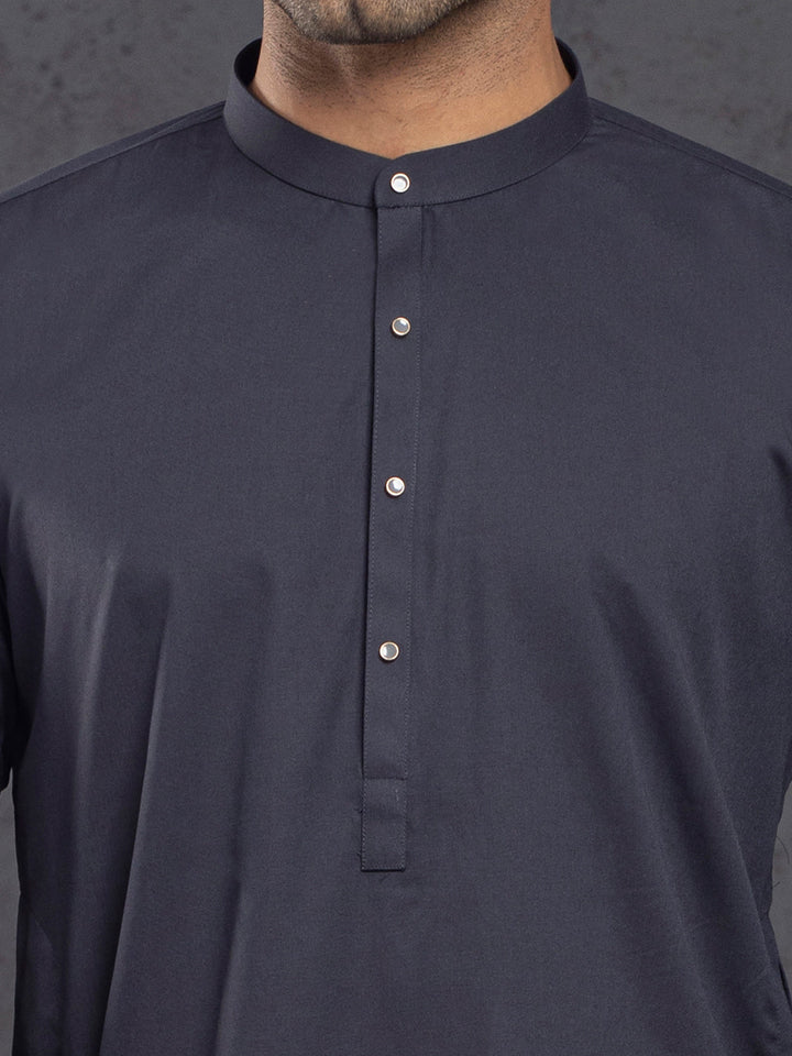 Blended Grey Shalwar Kameez - J. Junaid Jamshed