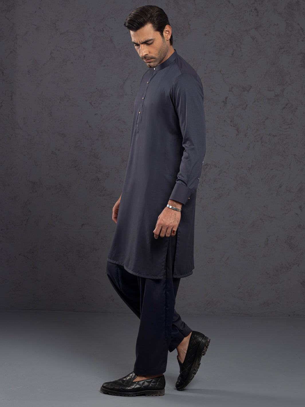 Blended Grey Shalwar Kameez - Almirah